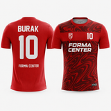 MT-001 kırmızı beyaz Forma Center futbol forması