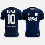 MT-001 lacivert beyaz Forma Center futbol forması