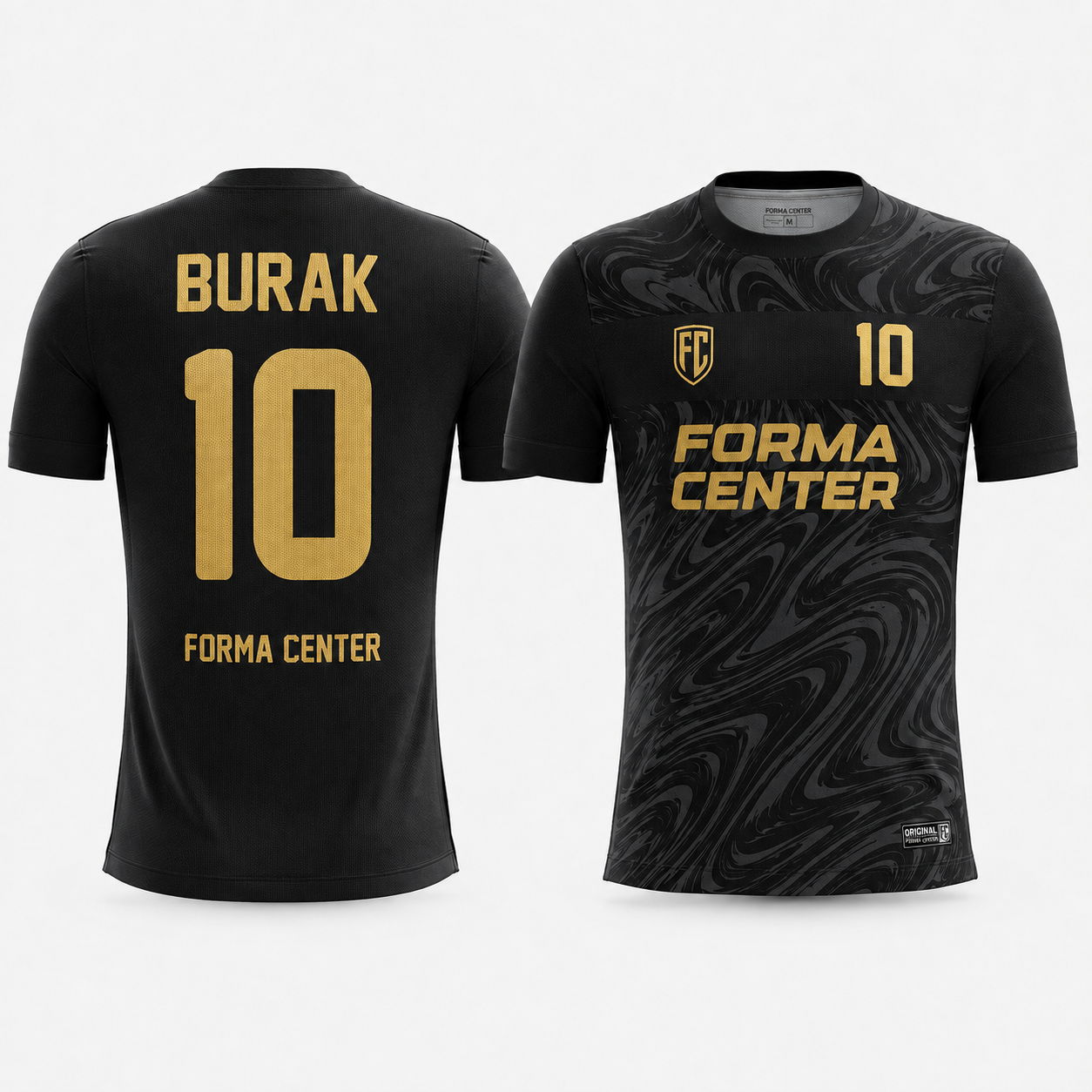 MT-001 siyah gold Forma Center futbol forması
