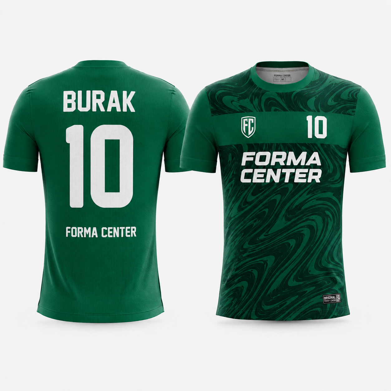 MT-001 yeşil beyaz Forma Center futbol forması