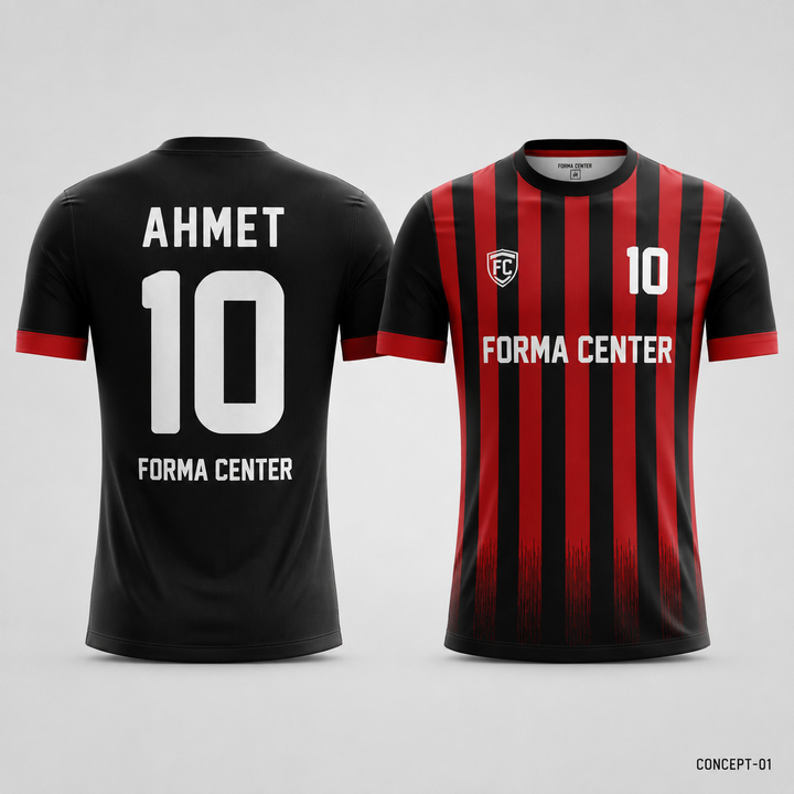 MT-002 Dikey Çubuk Desen Futbol Forması