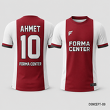MT-003 Orta Panel Futbol Forması - Bordo Beyaz