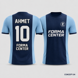 MT-003 Orta Panel Futbol Forması - Lacivert Açık Mavi