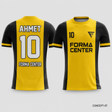MT-003 Orta Panel Futbol Forması - Sarı Siyah