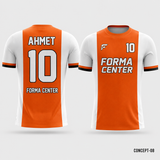 MT-003 Orta Panel Futbol Forması - Turuncu Beyaz