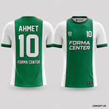 MT-003 Orta Panel Futbol Forması - Yeşil Beyaz