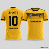 MT-004 Göğüs Şerit Futbol Forması - Sarı / Siyah