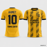 MT-006 Dinamik Çizgili Futbol Forması - Sarı / Siyah